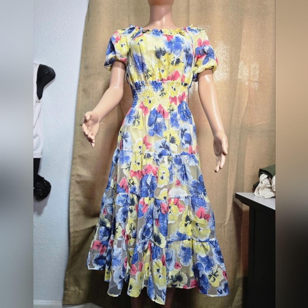 BGL Vibrant Floral Maxi Dress